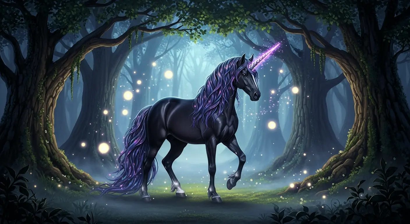Une licorne noire