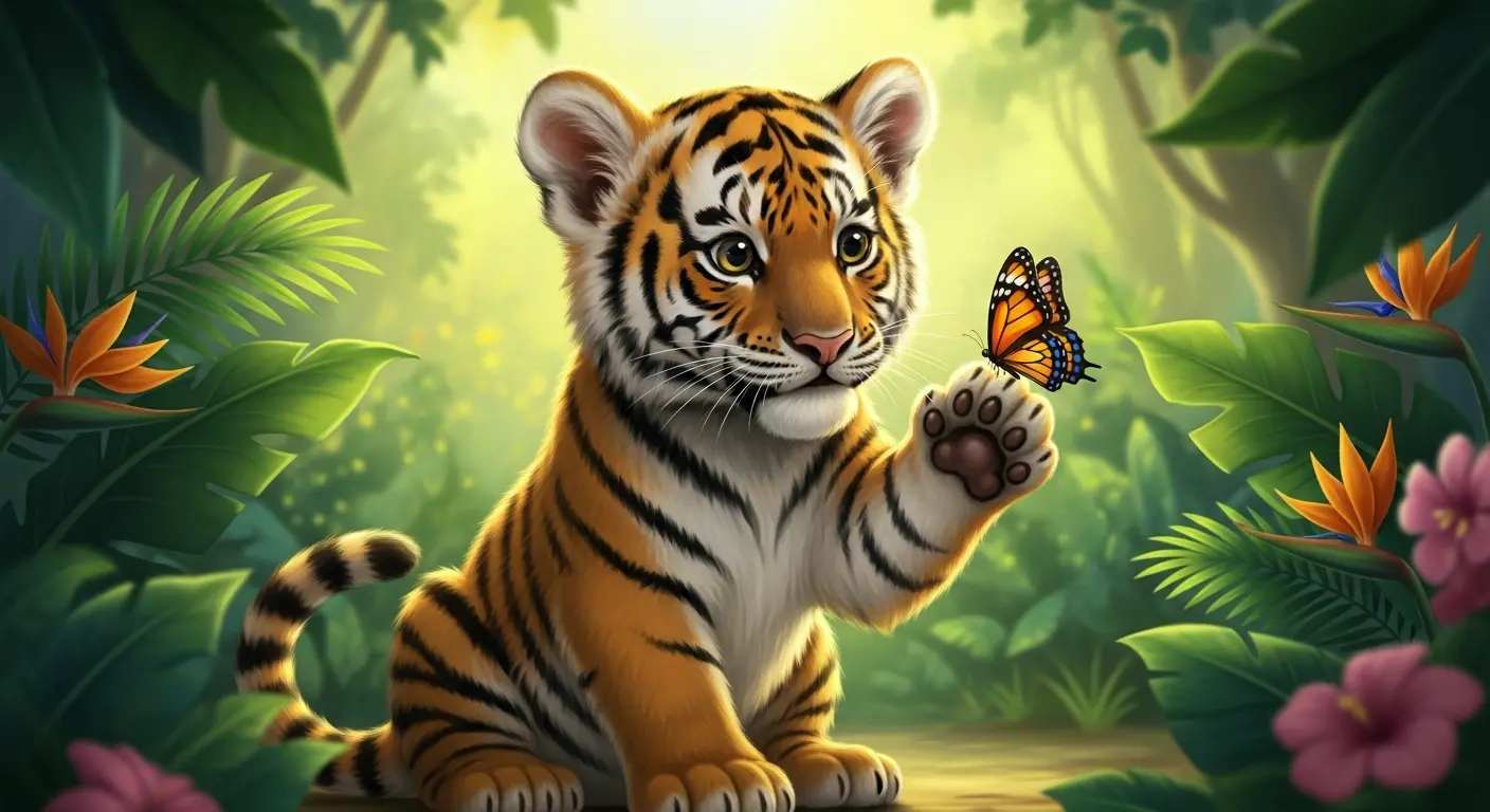 A Tiger Cub or Baby Tiger
