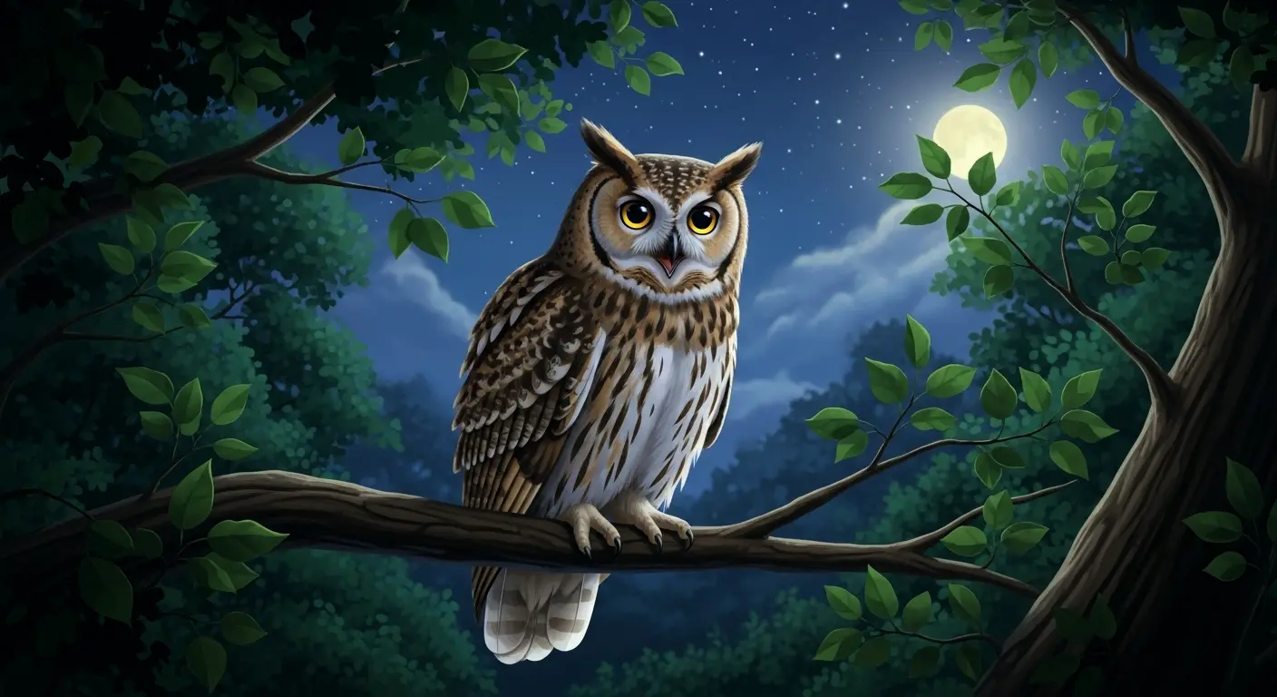 Un hibou hululant