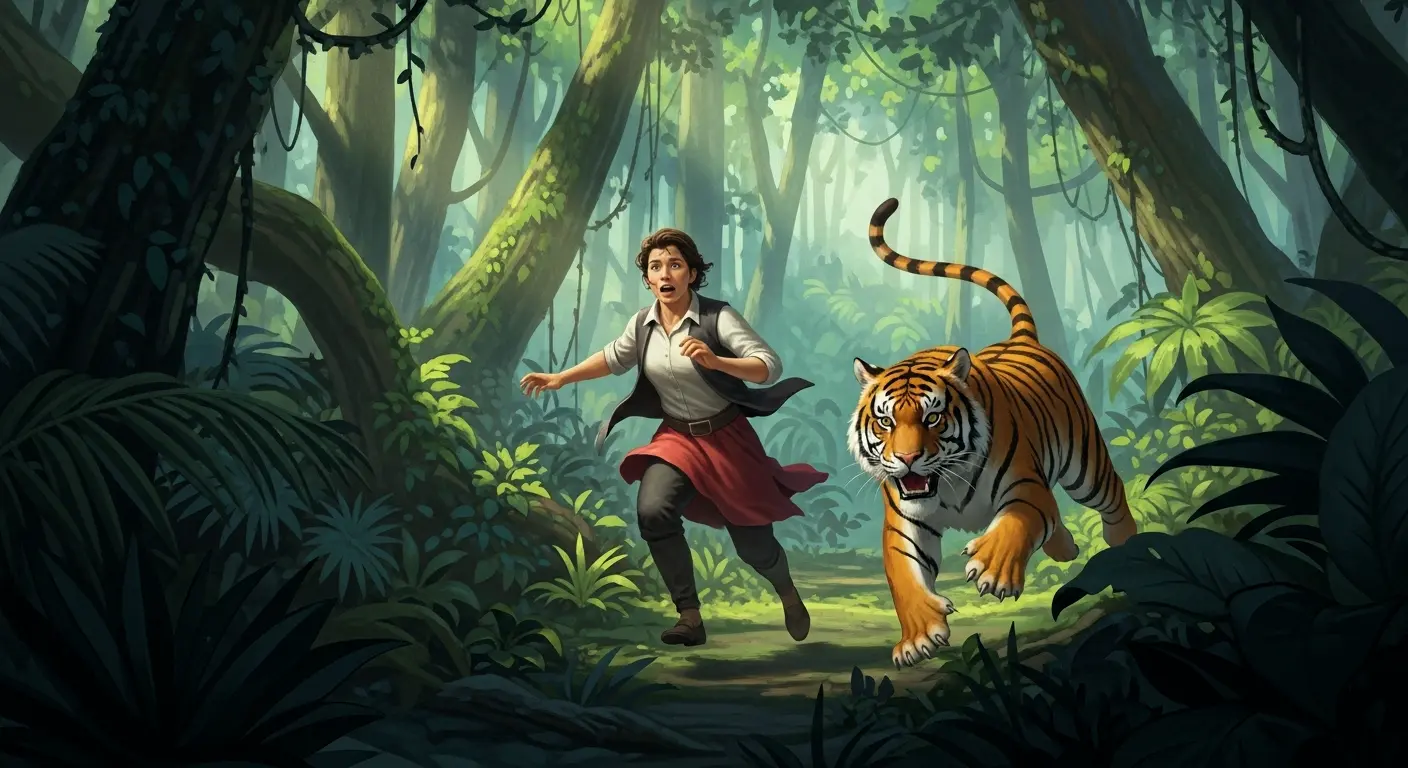 Being Chased by a Tiger