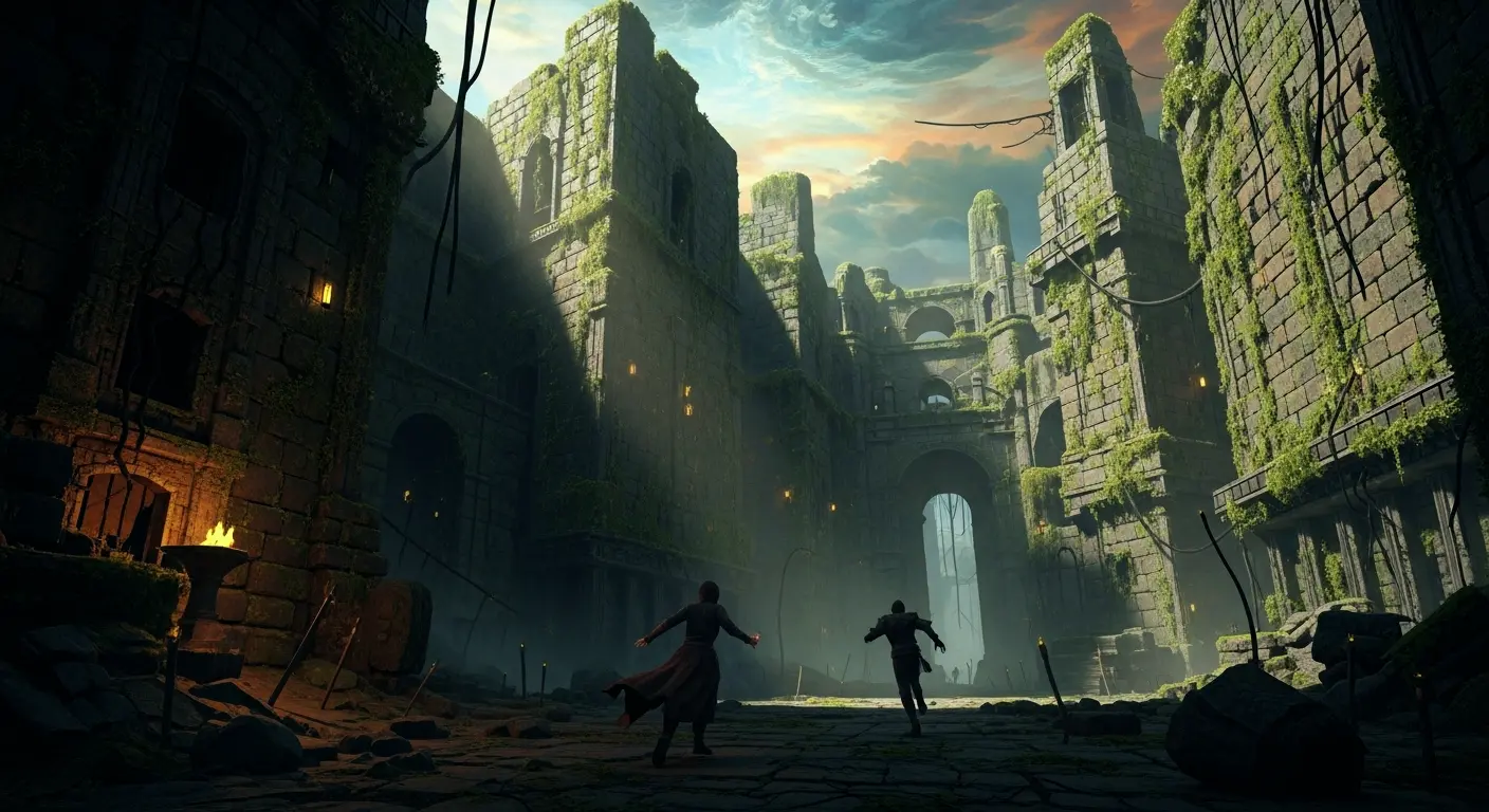 Durch ein Labyrinth verfolgt werden