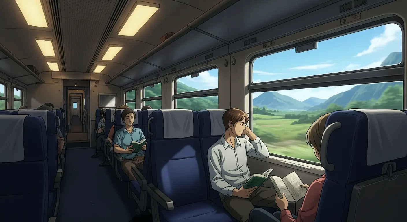 Estar en un tren en movimiento
