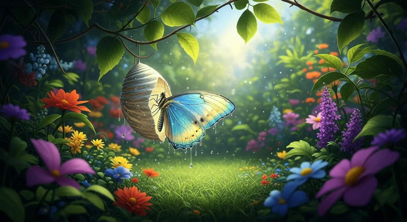 Butterfly Emerging from a Cocoon