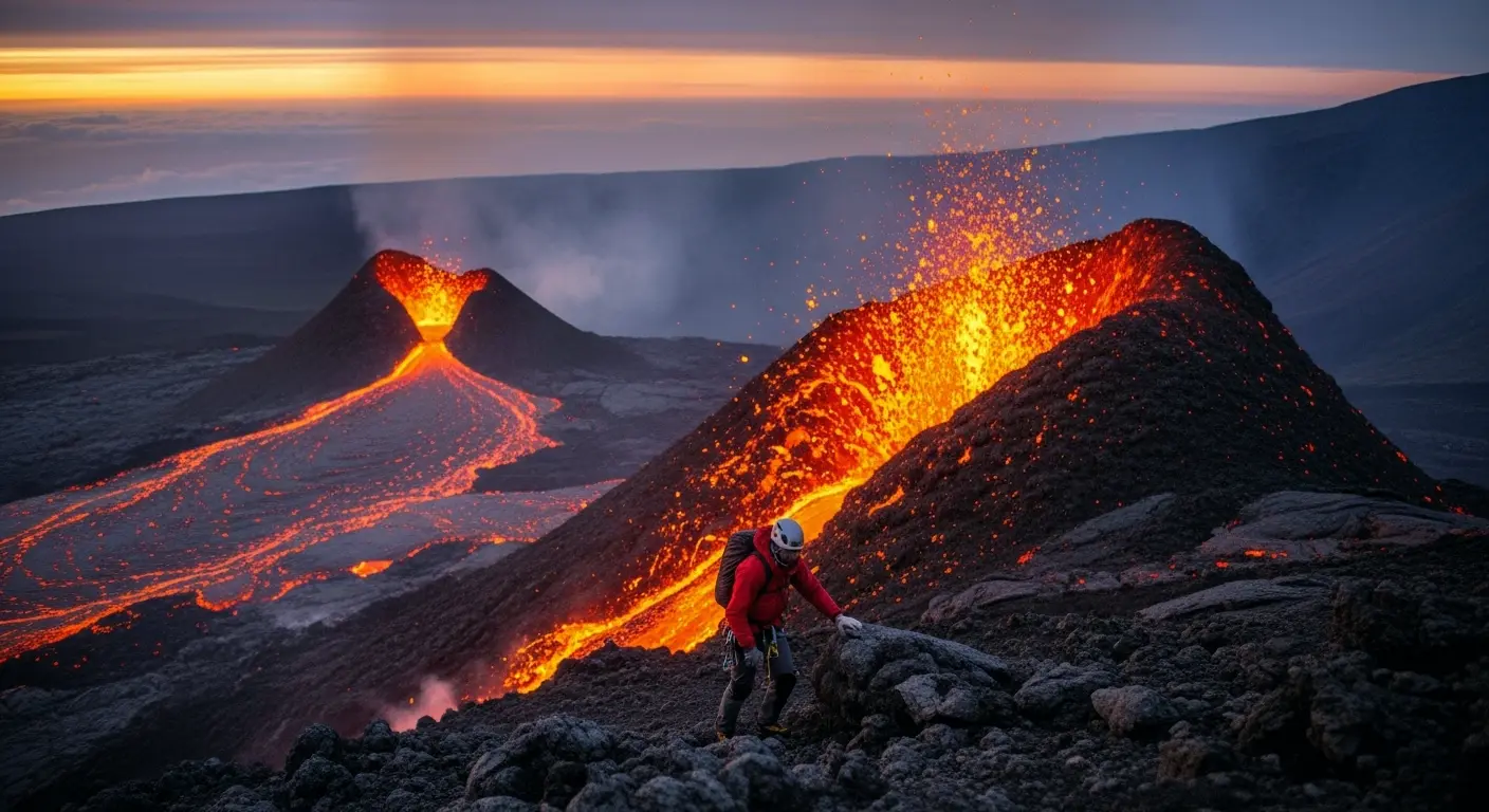 Escalar un Volcán Activo