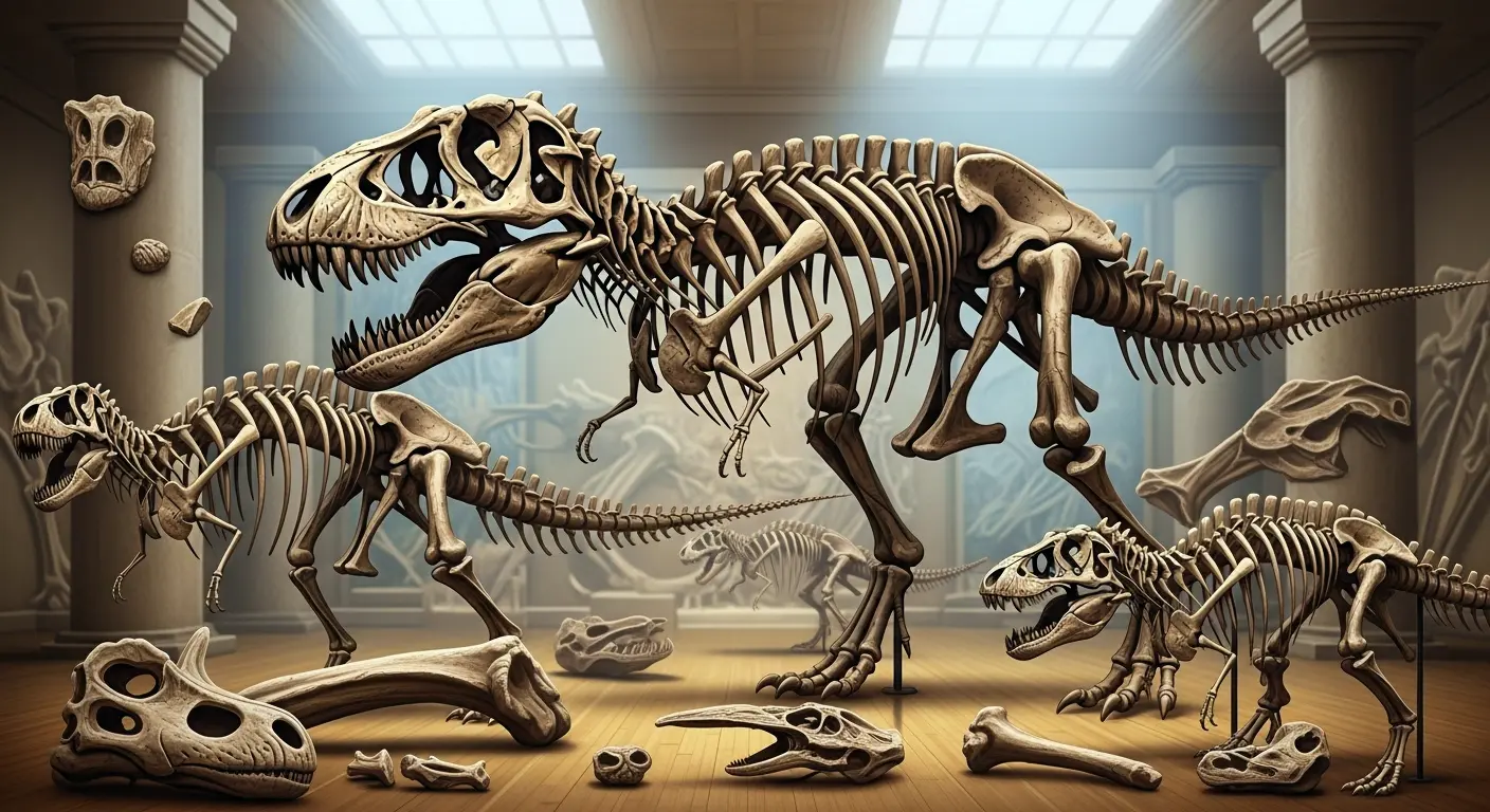Dinosaurierfossilien oder -knochen