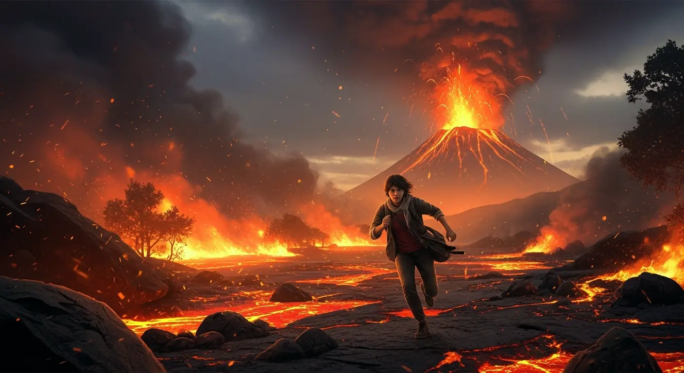 Escapar de una Erupción Volcánica