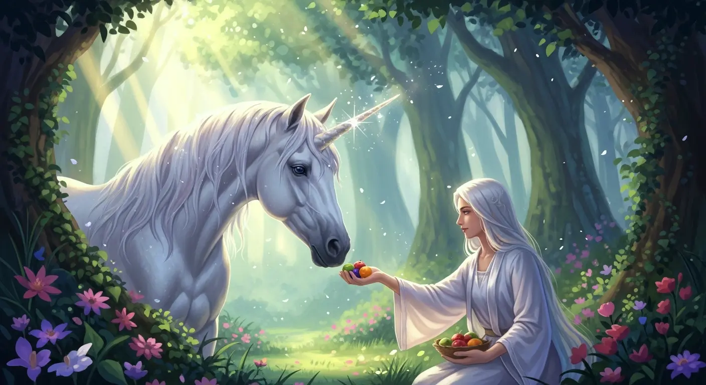 Donner à manger à une licorne