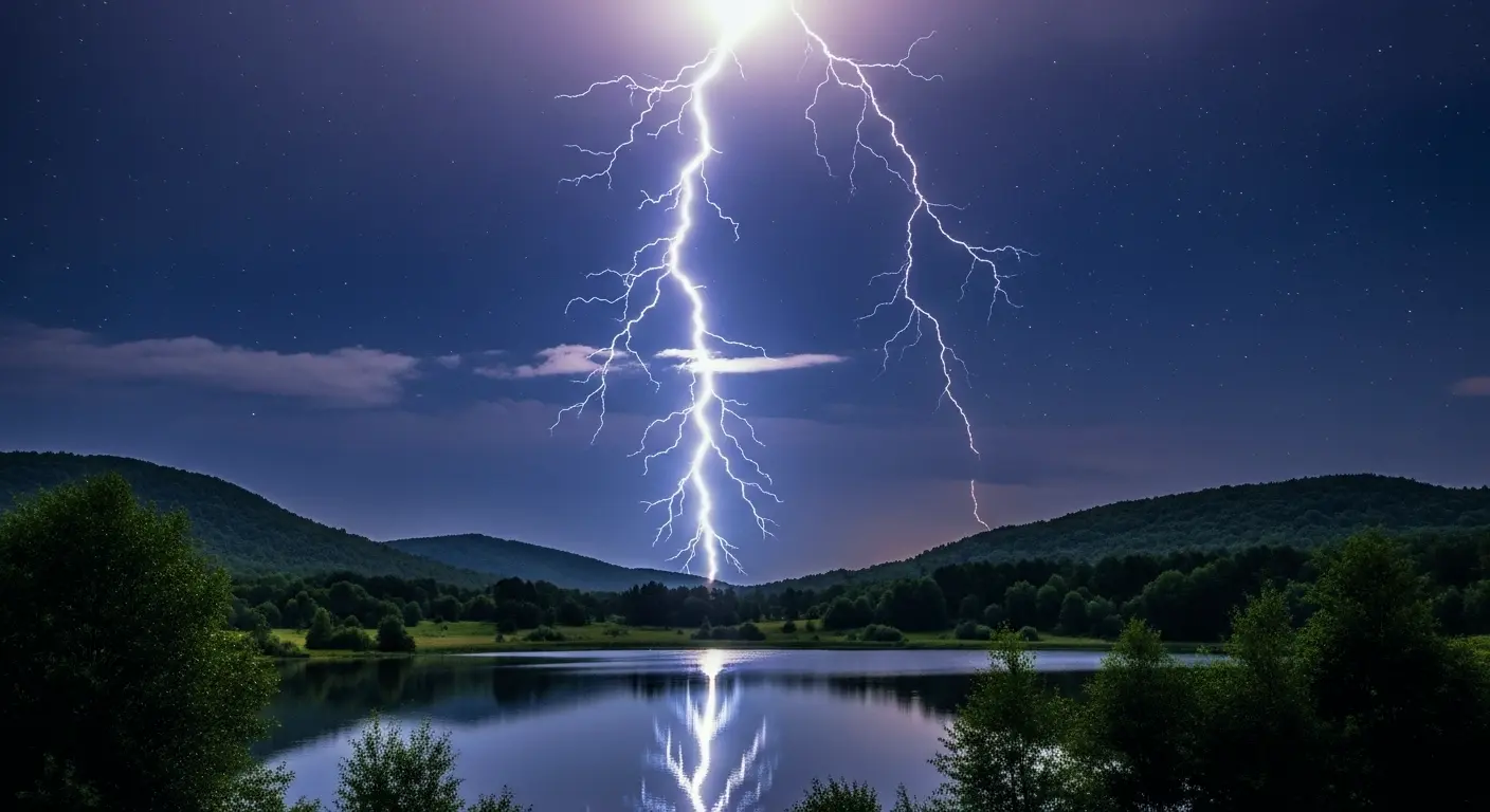 Relámpago Durante un Cielo Claro