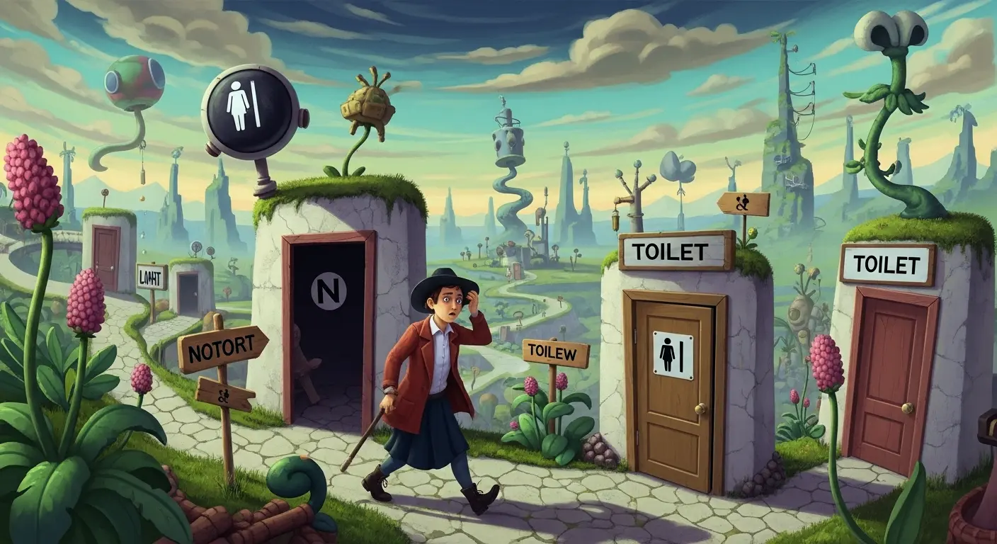 Recherche d'un toilette dans un endroit inconnu