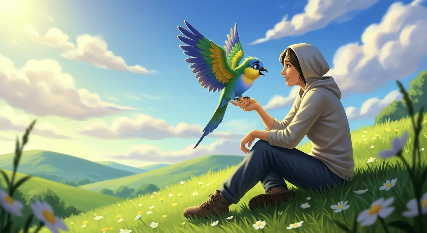 Mit einem Vogel sprechen