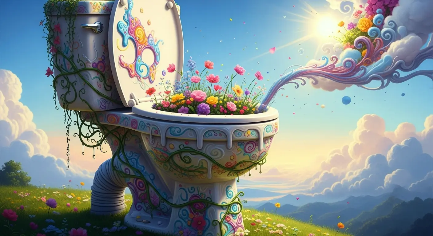 Toilette se transformant en autre chose