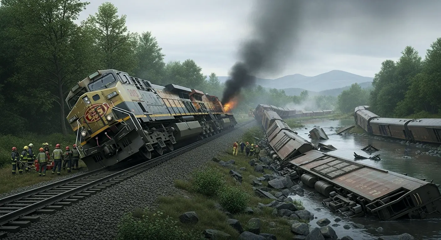 Descarrilamiento o choque de tren