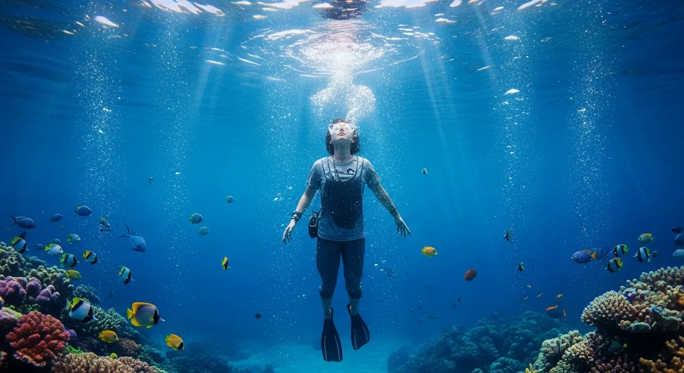 Piégé sous l'eau