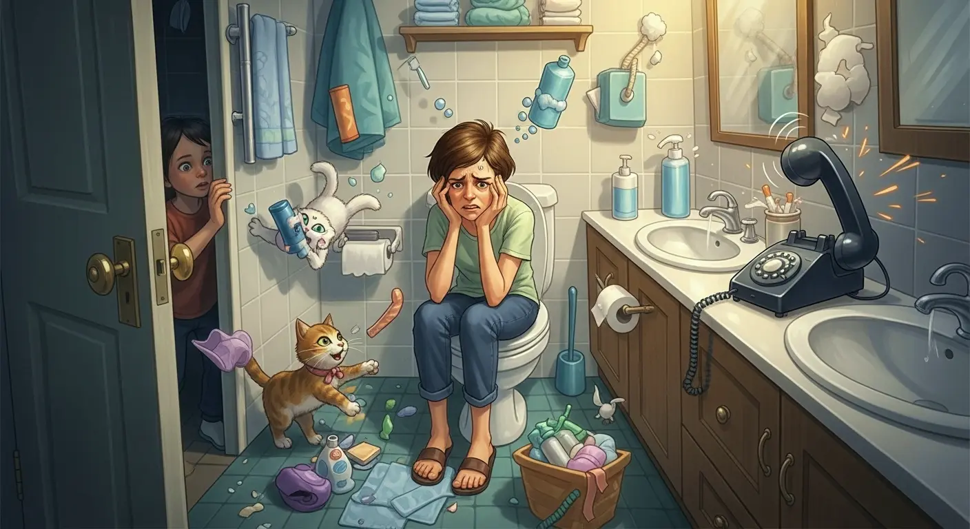 Incapable d'utiliser le toilette à cause d'interruptions
